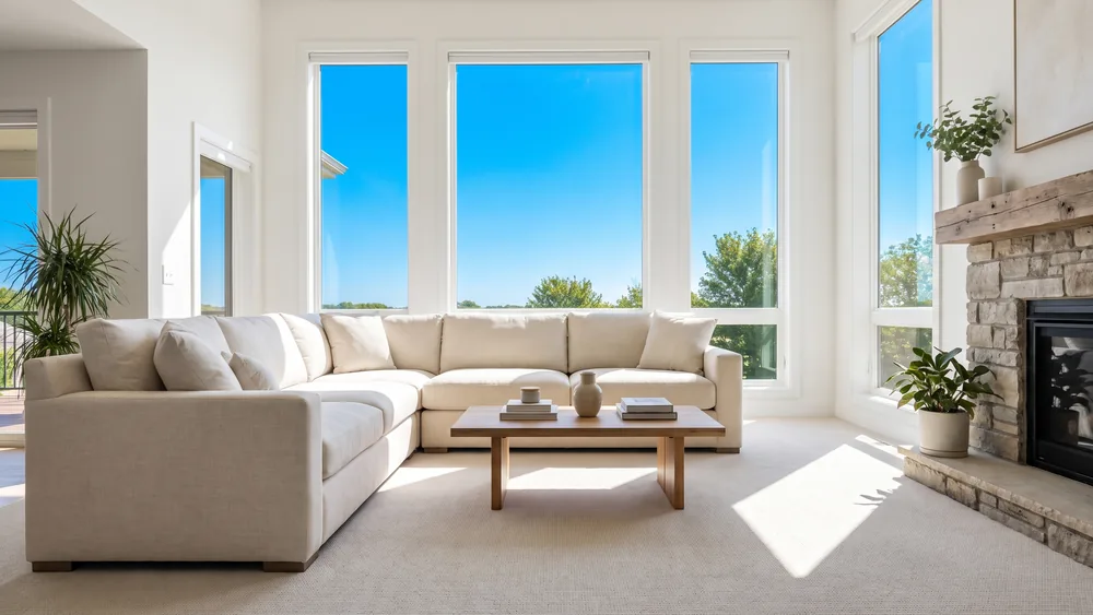 A bright, freshly cleaned home interior